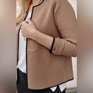 J. Jill Wearever Reversible Jacket in Brown and Black